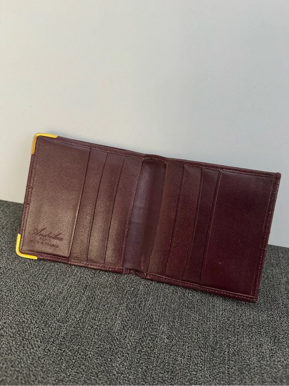 Vintage Andrélux Paris Wallet Mahogany Leather Made in France